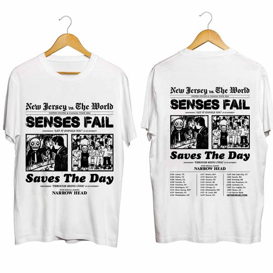Senses Fail and Saves the Day - Fall 2024 North American Co-Headlining Tour Shirt