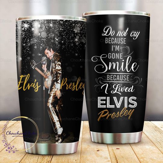 Elvis Presley Tumbler, Elvis Fan Tumbler, Elvis Presley Insulated Tumbler, Elvis Presley Drinkware Tumbler