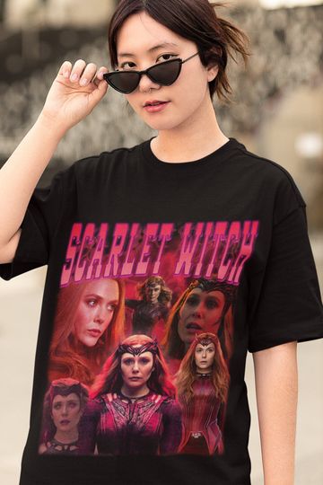 Wanda Maximoff Vintage 90's print T-Shirt, Scarlet Witch Unisex Clothing