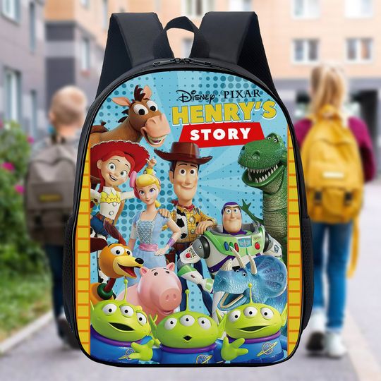 Personalized Toy Characters Backpack, Toy Movie School Bag, Gift for Boy or Girl
