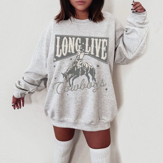 Western Sweatshirt, Long Live Cowboy, Cowboy Killer, Vintage Western Sweatshirt