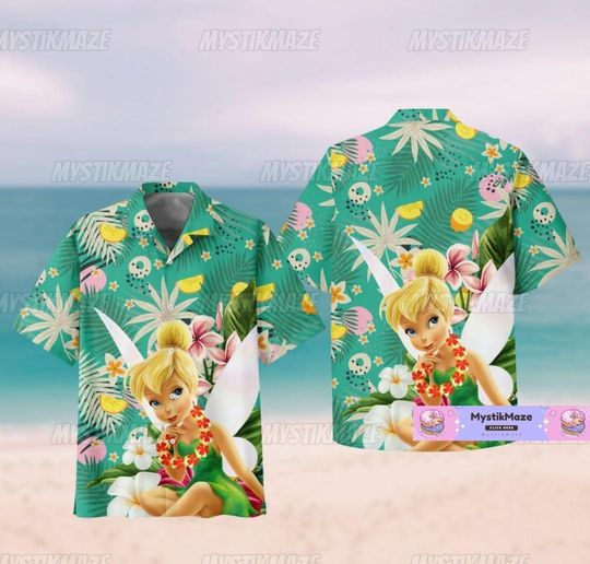 Wings Hawaiian Shirt, Wings Button Shirt, Fairy Summer Hawaiian Shirt