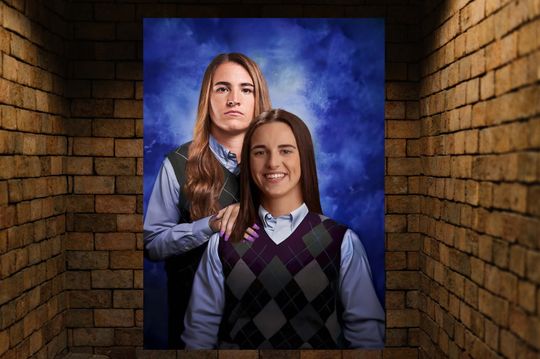 Step Sister Caitlin Clark Sabrina Ionescu Poster Vintage