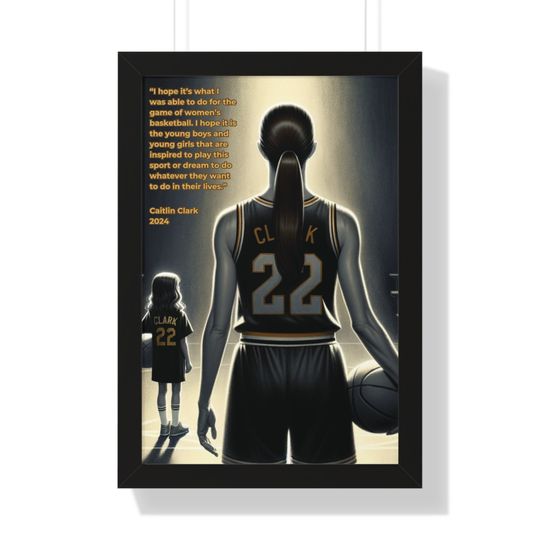 Caitlin Clark Poster | Basketball Quotes Framed