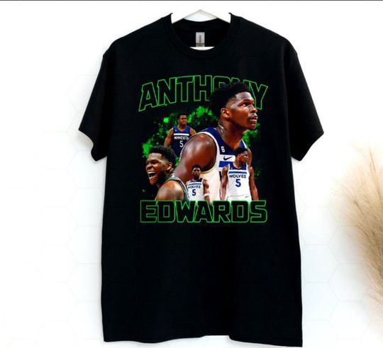 Vintage Anthony Edwards Tshirt, Anthony Edwards Retro Rap Tee