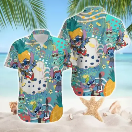 Lilo And Stitch Hawaiian Shirt | Disneyworld Stitch Rock Shirt | Family Matching