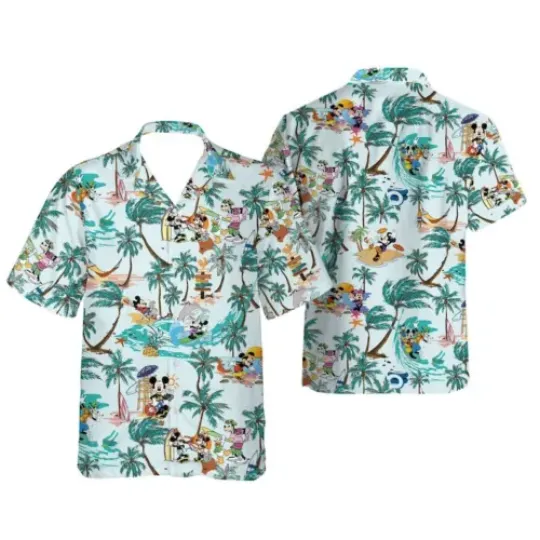 Walt Disneyy World Hawaiian Shirt, Mickey and Friends Button Up