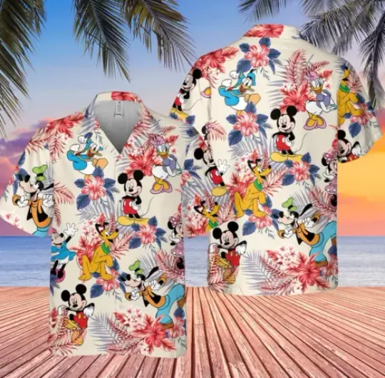 Mickey and Friends Hawaiian Shirt, Trip Vacation Shirt,Minnie Mouse Summer Shirt