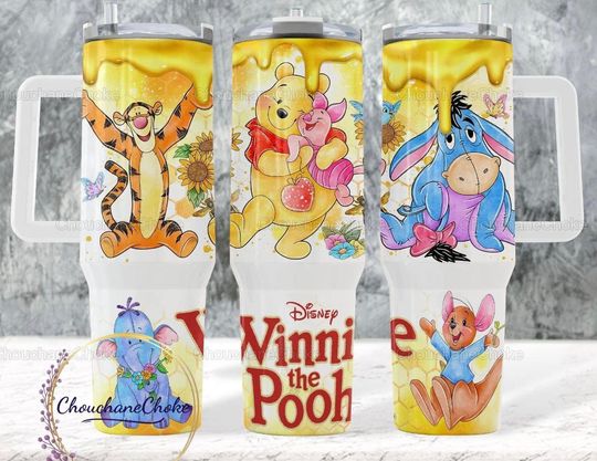 Winnie The Pooh 40oz Tumbler, Winnie The Pooh Tumbler, Disney Pooh Tumbler, Winnie The Pooh Gift