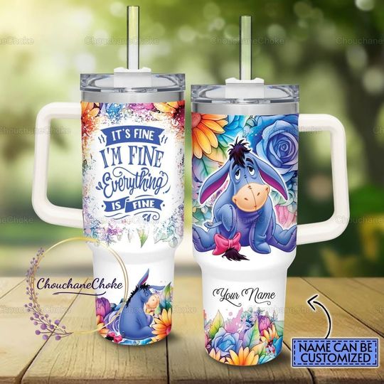 Eeyore 40oz Tumbler, Winnie The Pooh 40oz Tumbler, Winnie The Pooh Tumbler, Disney Eeyore Tumbler