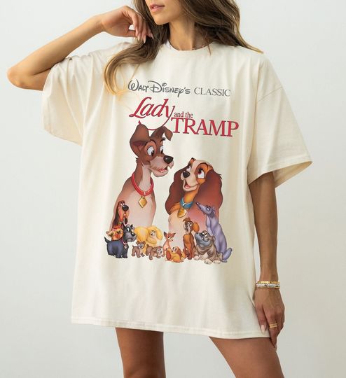 Vintage Disney Lady and The Tramp Shirt, Lady and The Tramp Shirt
