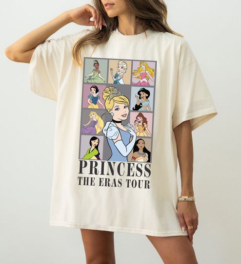 Princess Eras Tour Bella Canvas Shirt, Disney Princess Tour