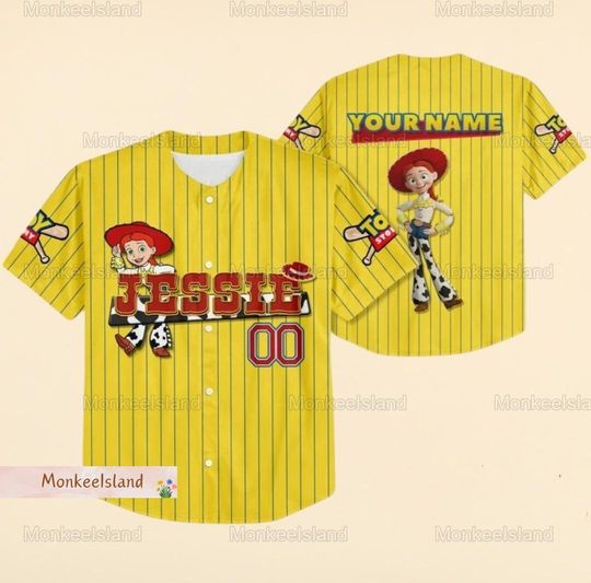 Custom Disney Toy Story Jessie Jersey, Long Live Cowgirls Jersey Shirt