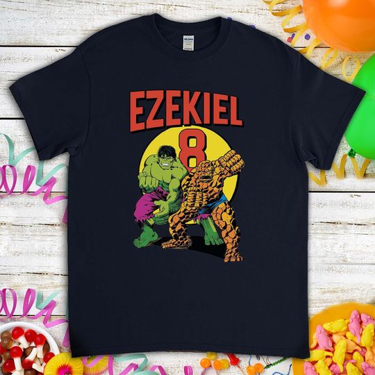 The Thing & The Hulk Marvel Superhero Birthday Gift For Son Daughter, Funny Custom Name Family T-Shirt