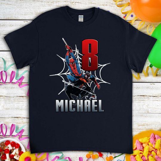 Spider-man Miles Morales Avengers Superhero Birthday Gift For Son Daughter Funny Custom T-Shirt