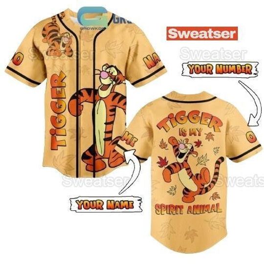 Disney Tigger Jersey Shirt, Custom Winnie The Pooh Baseball Jersey