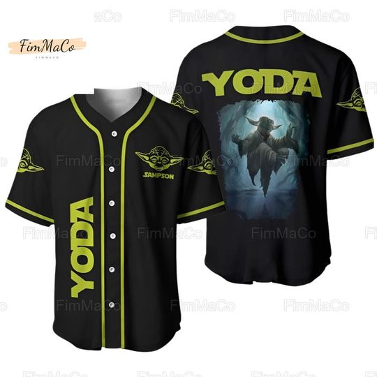 Yoda Baseball Jersey, Star Wars Jersey Shirt, Baby Yoda Jersey Men