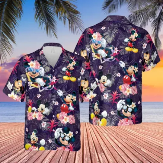 Disney Hawaiian Shirt, Summer Beach Mickey Mouse Shirt