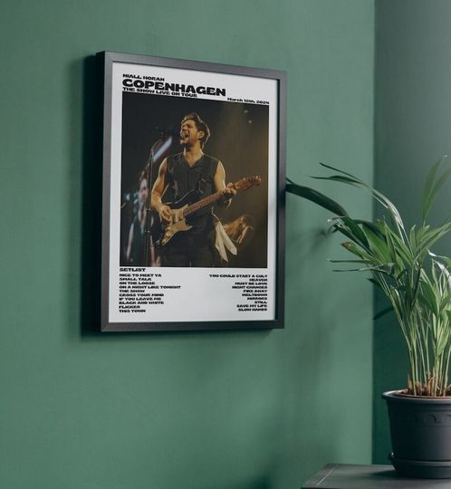 Niall Horan, The Show Live On Tour Copenhagen, March 12th 2024, Music Poster, Retro Music Poster