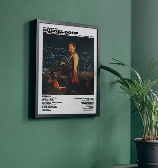Niall Horan, The Show Live On Tour Dusseldorf, March 26th 2024, Music Poster, Retro Music Poster