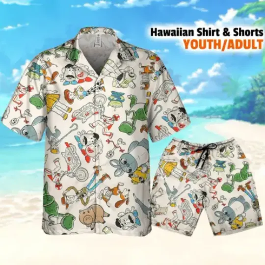 Disney Toy Story Seamless Cool Artwork, Toy Story Hawaii Shirt Aloha Short