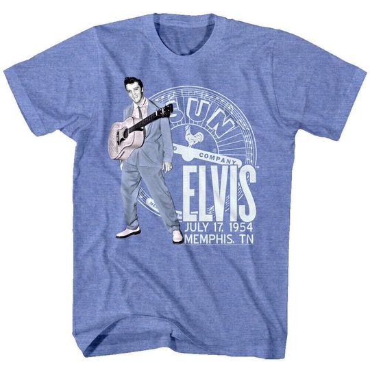 ELVIS PRESLEY T-Shirt King Elvis Guitar Photo Graphic T Shirt