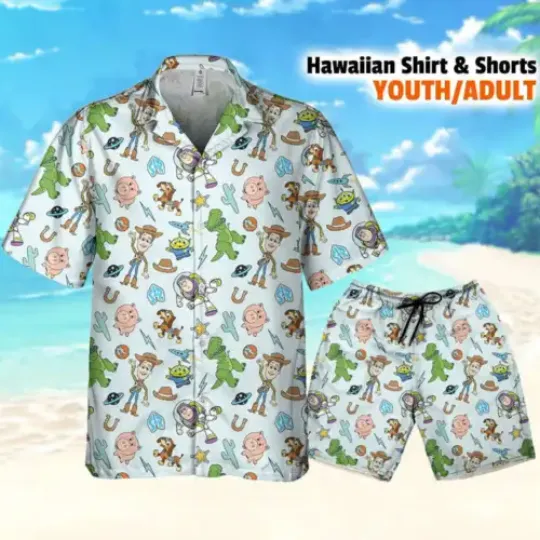 Disney Toy Story Icon Texture, Toy Story Hawaii Shirt, Hawaii Shirt Aloha Short