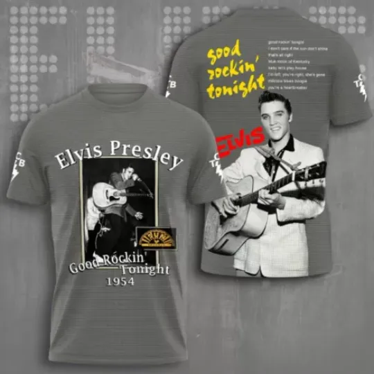 Elvis Presley 3D Printed T-Shirt, The King of Rock