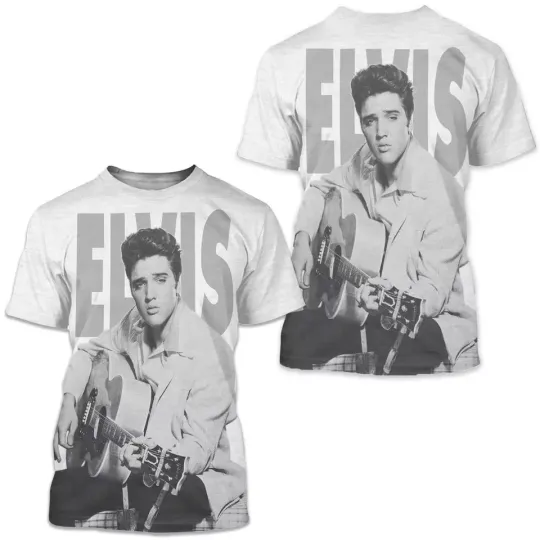 Elvis Presley 3D Printed T-Shirt, The King of Rock