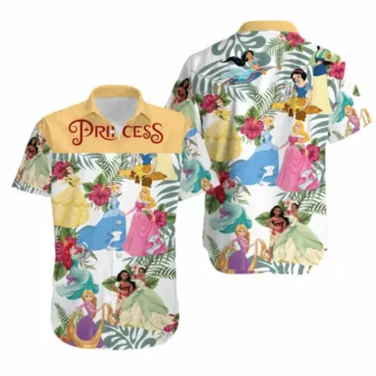 Disney Princess Tropical Hawaiian Shirt, Disney Hawaiian Shirt 2024