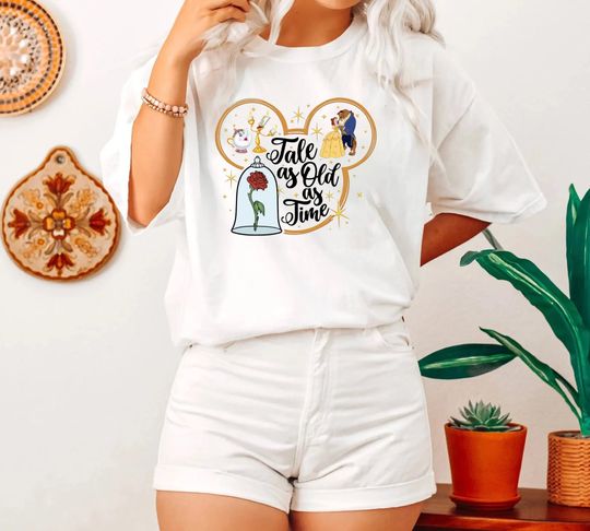 Vintage Tale as Old as Time Shirt, Retro Beauty and the Beast T-Shirt