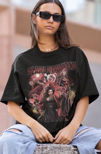 WANDA MAXIMOFF | Wanda Maximoff - Scarlet Witch Tshirt | Wanda Maximoff - Scarlet Witch Cartoon Avengers Shirt