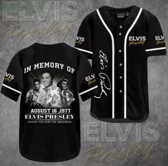 Elvis Presley Baseball Jersey Shirt, Rock Music 3D Shirt, The King of Rock Shirt