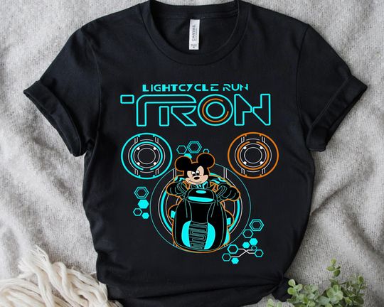 Disney Mickey Mouse Tron Lightcycle Run Ride Matching Shirt, Magic Kingdom WDW Unisex T-shirt