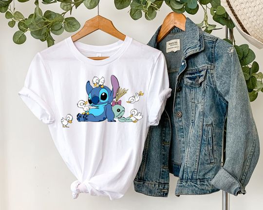 Stitch and Birds Shirt, Disney Ohana Shirt, Disney Toodler Stitch Shirt,