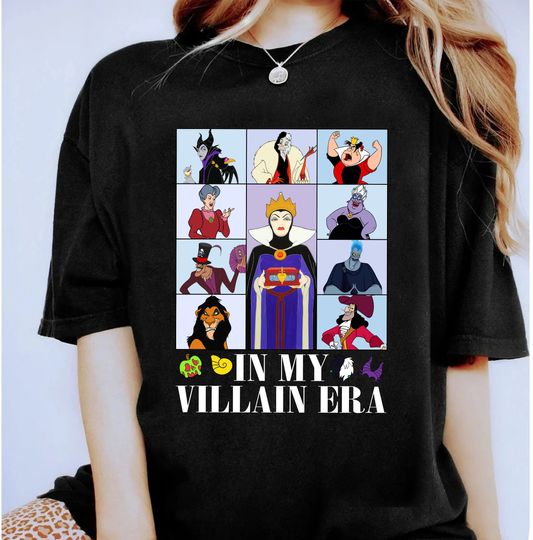 Disney In My Villain Era Shirt, All Villains Hades Hook Scar Evil Queen T-Shirt