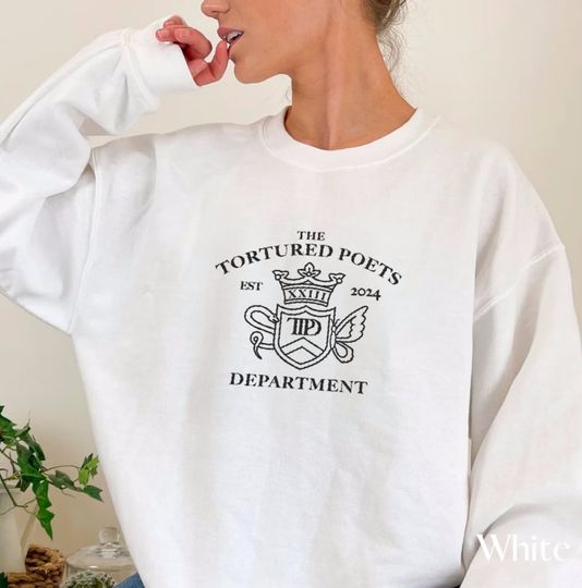 Embroidered Crewneck, The Tortured Poets Department