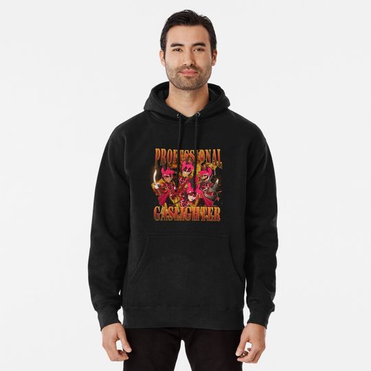 Alastor professional gaslighter Hazbin Hotel Pullover Hoodie