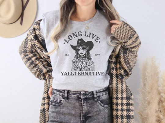 Long Live Y'allternative Punk Goth Cowgirl Shirt Southern Alternative Fashion