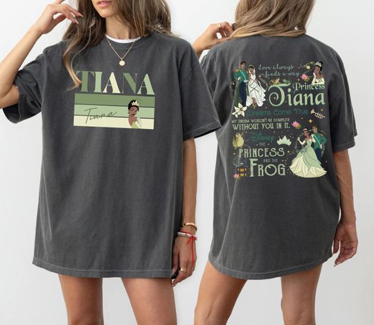 Two Sided Retro Tiana The Princess And The Frog Disney  Shirt