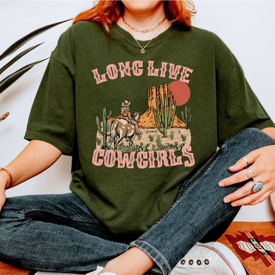 Long Live Cowgirls Shirt, Vintage Cowgirl Shirt