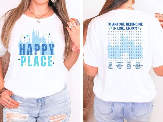 Funny Interactive Disneyland Double Sided Shirt