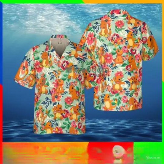 PKM Charmander Summer Hawaiian Shirt
