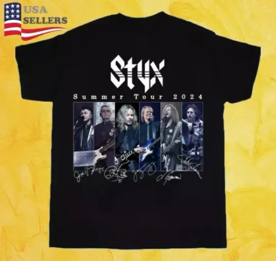 Styxs Band Summer 2024 Tour Members Signature Unisex T-Shirt