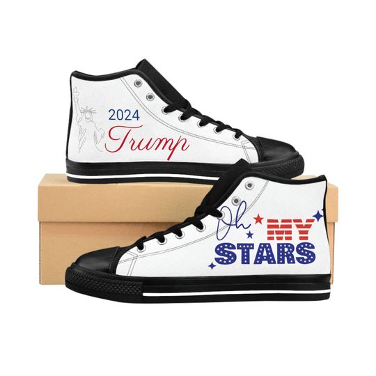 Custom Trump Shoes-Sneakers    2024 Election Trump  USA  Maga Sneakers