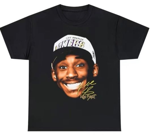 Kobe Bryant Rookie Draft Cap Big Head Graphic T Shirt