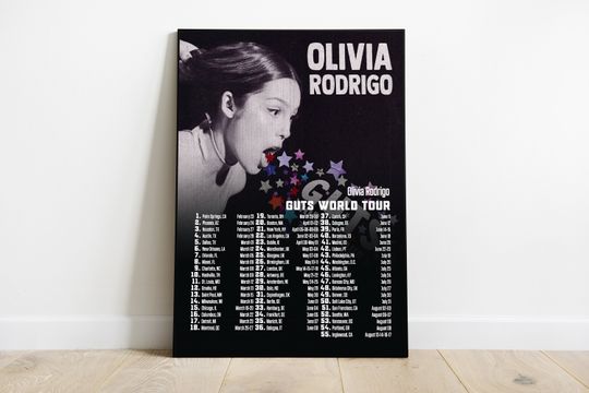 Guts World Tour Poster | Olivia Rodrigo Tour Poster | Olivia Rodrigo Print Poster