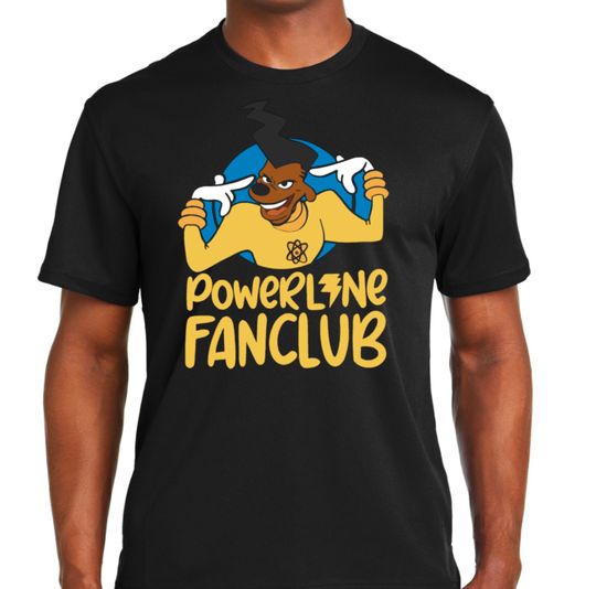Powerline Fan Club  T-shirt, Retro Cartoon Band Tee