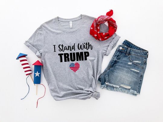 I Stand With Trump Shirt, Free Trump Shirt, Trump 2024 Shirt, Pro America Shirt, Republican Shirt