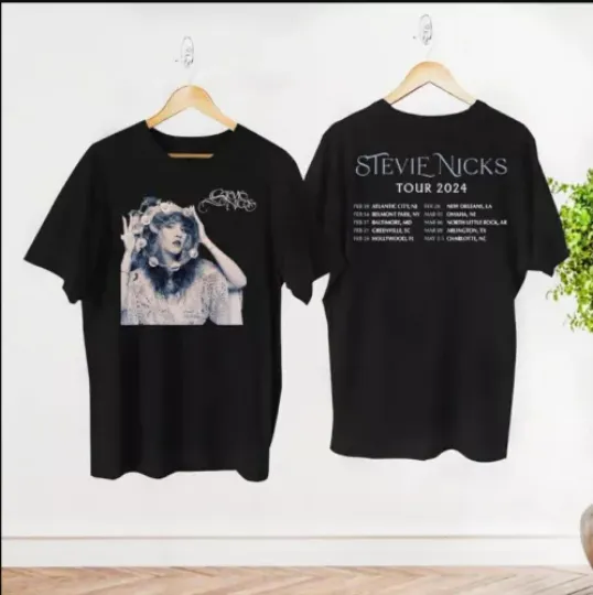 Stevie Nicks 2024 Ive In Tour Music Black T-Shirt Gift Fans Shirt